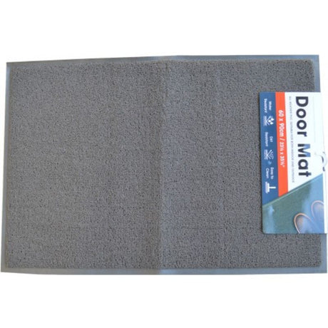 Allweather 90x60cm door mat in durable PVC; water-resistant, dirt-resistant, and easy to clean for indoor/outdoor use.