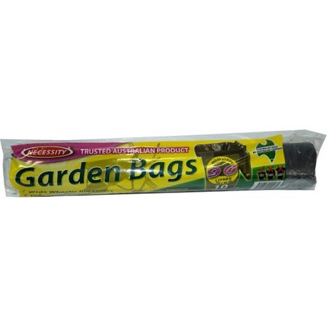 Robust 90L garbage bags on a roll of 10, perfect for home, office, and outdoor waste disposal.