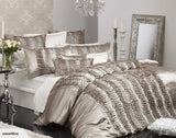 Luxurious Ravinda Champagne cushion cover, 65x65CM, elevates decor with soft texture and elegant hue. Perfect for any space.