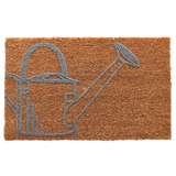 Coir doormat set featuring a whimsical watering can design, durable and eco-friendly, perfect for welcoming guests.