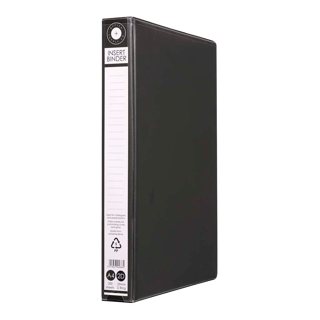 OSC Insert Binder A4 2D 25mm Black