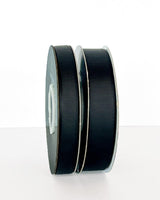 Black grosgrain ribbon, 13mm wide and 30m long, perfect for crafting, gift wrapping, and adding elegance to projects.