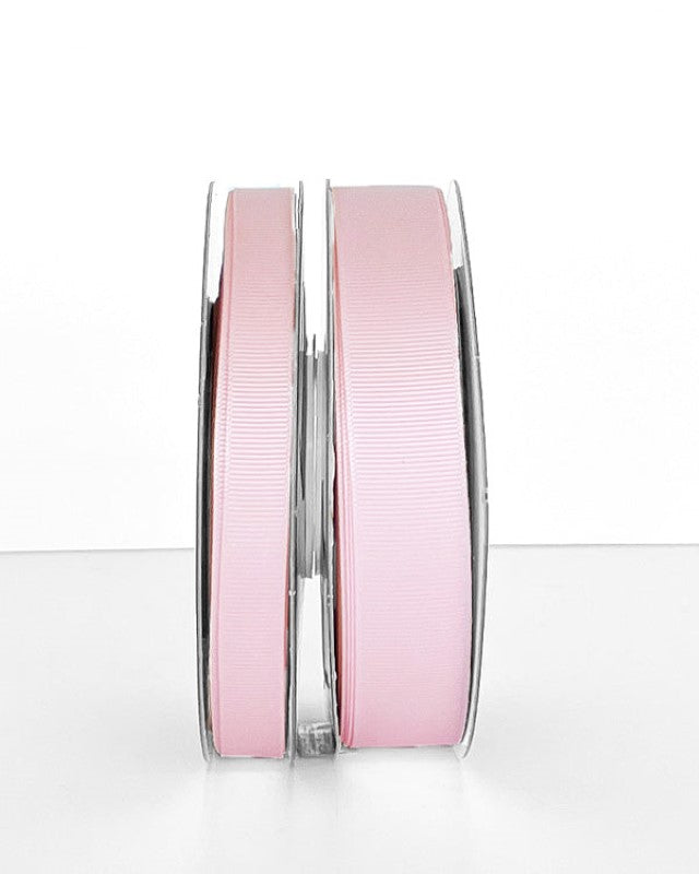 Pale pink grosgrain ribbon, 13mm wide and 30m long, perfect for crafts, gift wrapping, and special occasions.