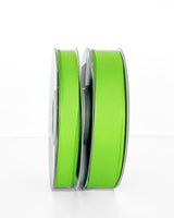 Vibrant 22mm lime grosgrain ribbon, 30m long, perfect for crafting, gift wrapping, and decorating projects.