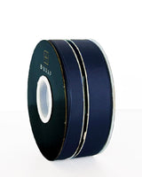 Navy grosgrain ribbon, 22mm x 30m, ideal for gift wrapping, crafts, and decor, adding elegance to any project.