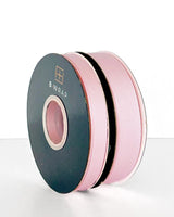 Pale pink grosgrain ribbon, 22mm x 30m, perfect for crafting, gift wrapping, and adding elegance to décor.