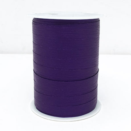 Vibrant purple curling ribbon, 10mm wide and 250m long, perfect for elegant gift wrapping and crafting projects.