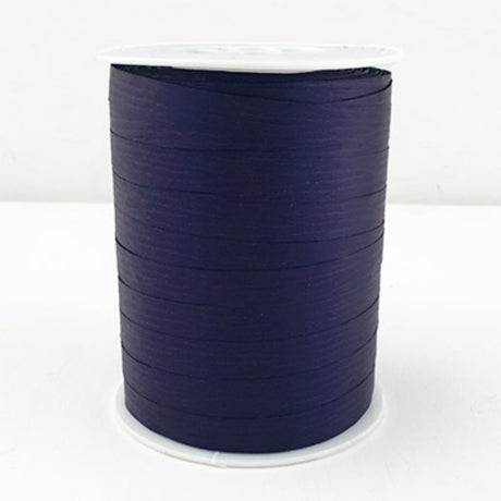 Navy curling ribbon, 10mm wide and 250m long, perfect for gifts and crafts with an elegant finish.