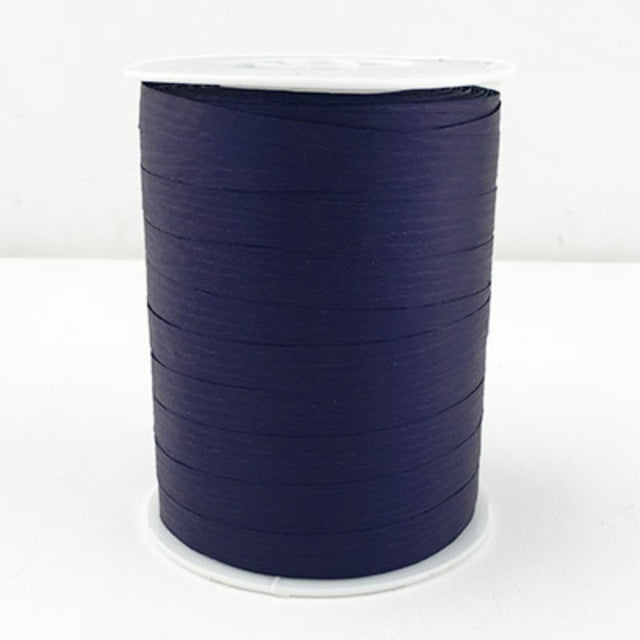 Navy curling ribbon, 10mm wide and 250m long, perfect for gifts and crafts with an elegant finish.