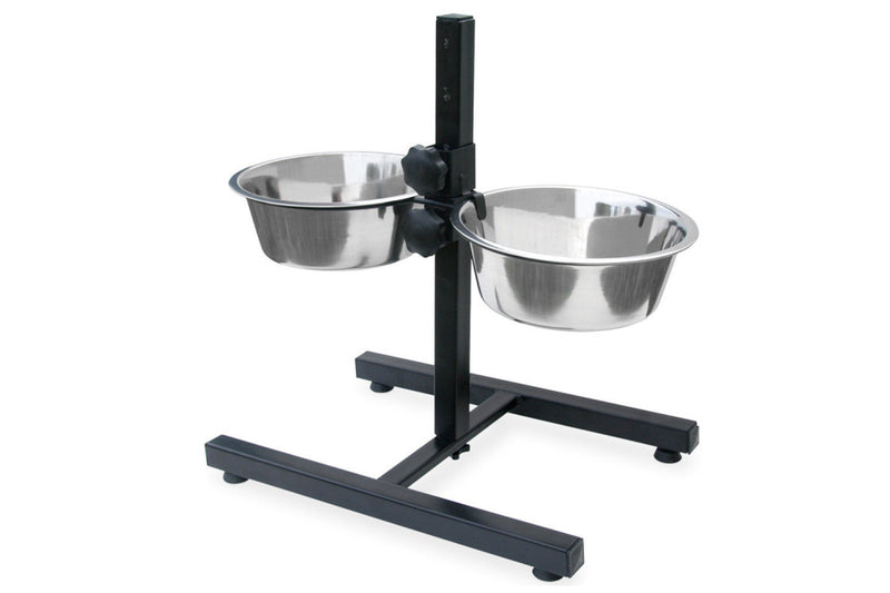 Double Diner Adjustable- 2 x 2.75L - Dog Feeding Bowl