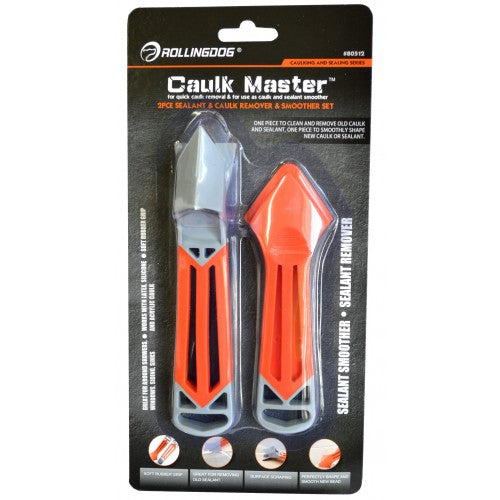 Durable 2-piece caulk removal and finishing tool set for smooth, professional-grade caulking applications.