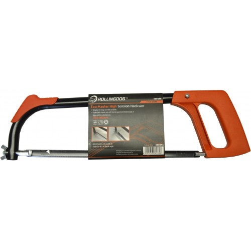 Hacksaw 300mm Rolling Dog features a strong frame, ideal for cutting steel and metals with adjustable blade angles.