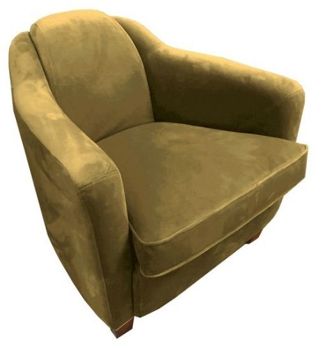 Stylish Vanguard Mustard Velvet tub chair with a solid timber frame, perfect for adding elegance to any living space.