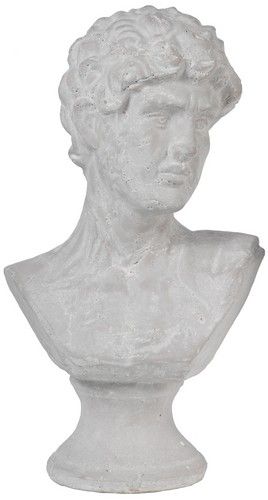 Large Ceramic Bust of a male head, intricately designed, blending classic elegance with modern home decor styles.