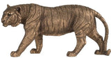 Elegant tiger statue in rich copper finish, perfect for enhancing decor with a touch of exotic charm and strength.