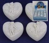 Cherub On Heart Box Set of 24 featuring charming resin cherubs, ideal for decorative use and gifting.