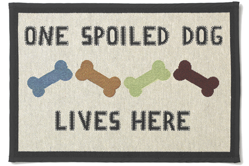 Dog Feed Place Mat -One Spoiled Dog Lives Here
