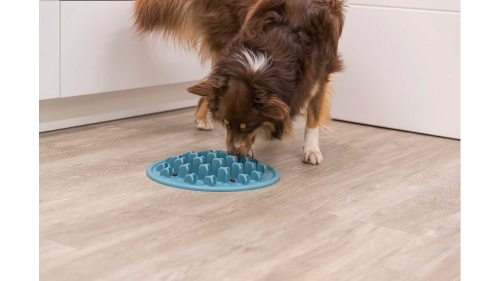 Slow Feeding Mat - Pillars (35cm) designed to slow down eating, with non-slip, soft material and raised pillars for mental stimulation.