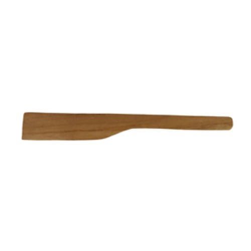 Elegant teak pate knife, 18x2cm, perfect for spreading cheese and butter; durable and stylish for any table setting.