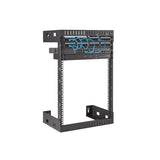 15U wall-mount server rack with 30.5 cm depth, supports 198 lb, ideal for organizing equipment in small spaces.