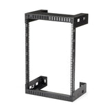 15U wall-mount server rack with 30.5 cm depth, holds up to 198 lb, perfect for organizing network equipment in tight spaces.