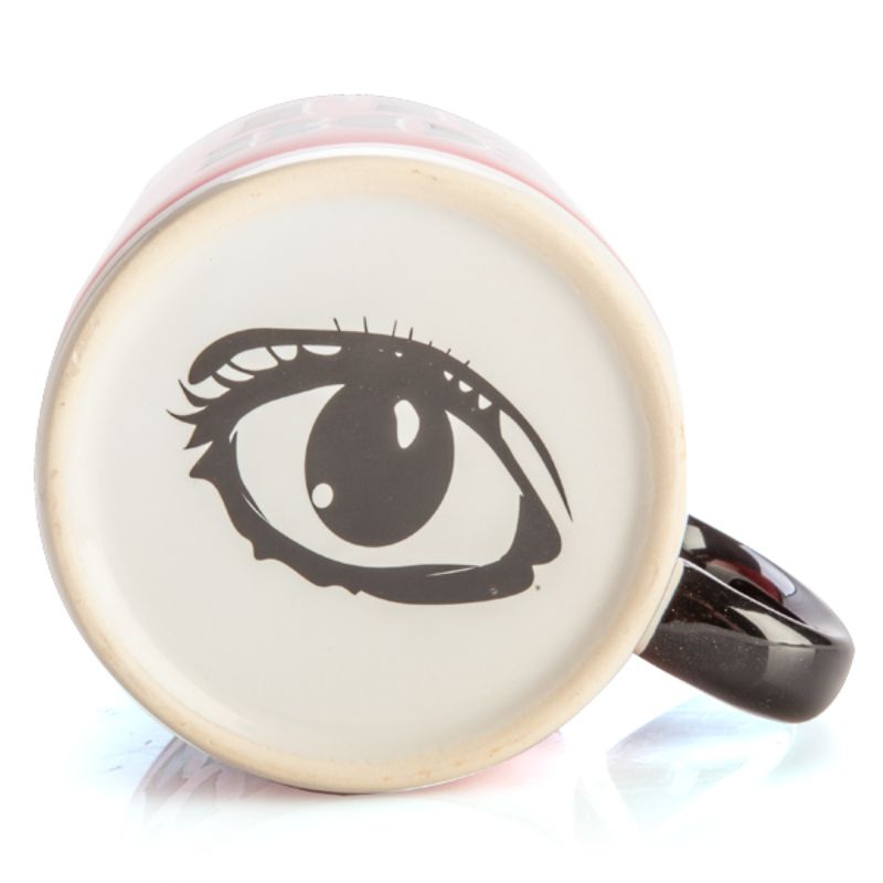 Ceramic Boss Giant Mug (12.5cm) with eye design, holds 900ml, perfect for coffee, tea, or soup lovers.