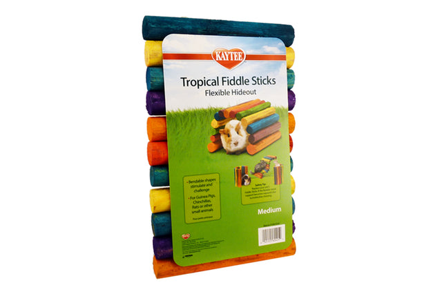 Colorful flexible wooden sticks for small pets, perfect for creating hideaways and promoting healthy chewing habits.