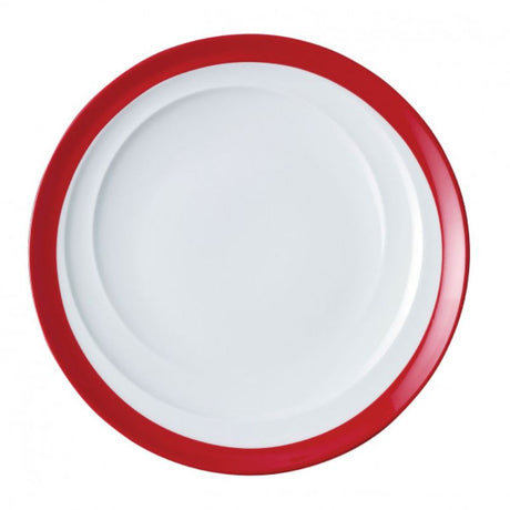 Set of 12 Royal Porcelain Max Rnate round plates, 230mm, featuring durable chip-resistant design and elegant simplicity.