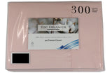Blush queen sheet set with 50cm fitted sheet, crafted from 100% premium cotton for luxurious comfort and durability.