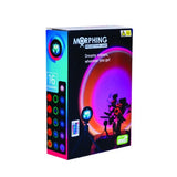 Morphing Projection Lamp (22cm) showcasing 16 vibrant colors, perfect for creating a dreamy atmosphere in any space.