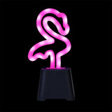 Vibrant pink flamingo light speaker blending fun decor and high-definition sound, rechargeable and portable for any setting.