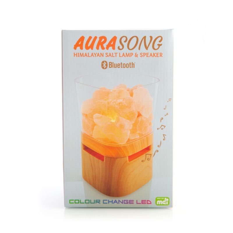 Himalayan Salt Lamp & Speaker - Aura Song (23.5cm)