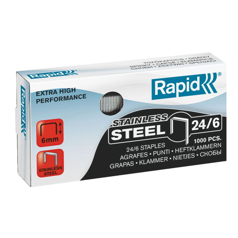 Rapid Staples 24/6 1000pcs Stainless Steel