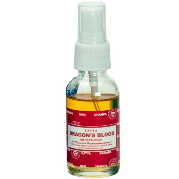 Satya Dragon's Blood Room Spray 30ml, a natural fragrance that purifies spaces and enhances tranquility and emotional balance.