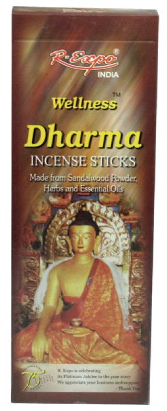 Aromatic Wellness Incense Dharma 20g, hand-rolled with Sandalwood and essential oils for soothing meditation and relaxation.