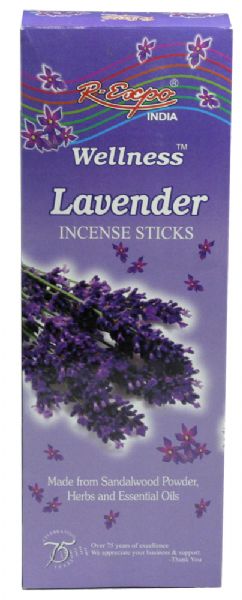 Wellness Incense Lavender 20g, hand-rolled with sandalwood and essential oils for a calming, low-smoke aromatic experience.