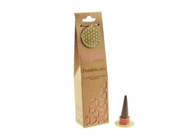 Jumbo Frankincense cones with a ceramic burner, ideal for meditation and creating a calming ambiance.