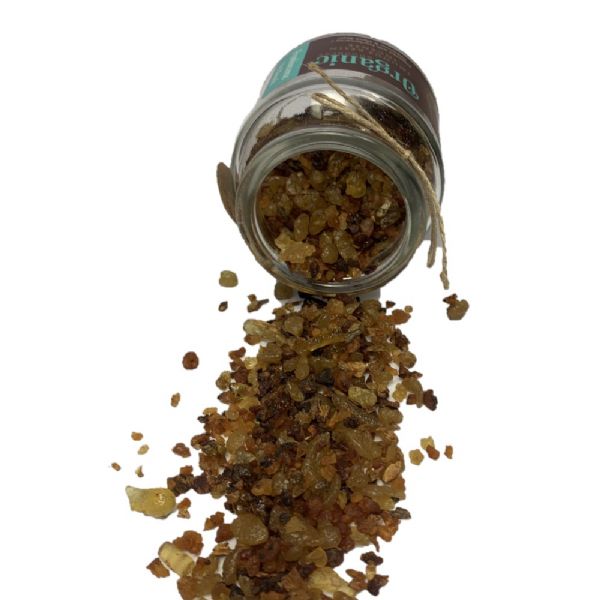 A 100 gm blend of organic frankincense and myrrh resin, ideal for cleansing and enhancing spiritual mindfulness.