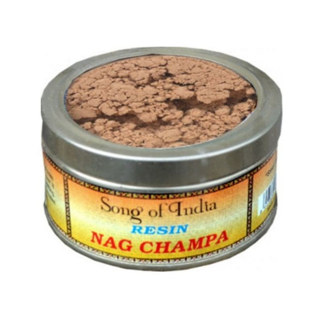 Nag Champa 30gm Natural Resin jar showcasing calming incense for meditation and spiritual rituals with enchanting aroma.