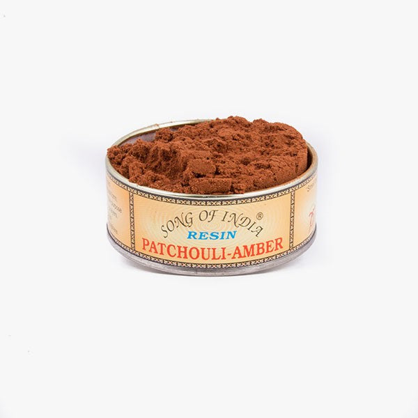 Patchouli-Amber 30gm Resin, a blend of patchouli and amber, promotes relaxation and enhances aromatherapy experiences.