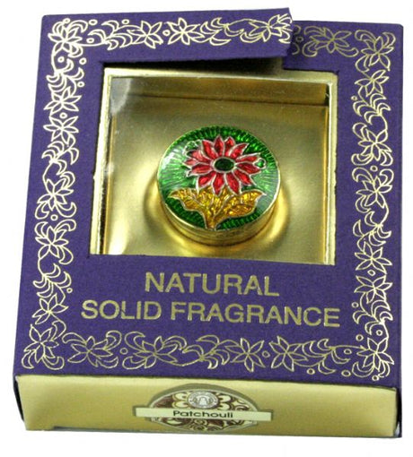 Compact 4g Patchouli solid perfume, featuring rich earthy aroma, eco-friendly ingredients, perfect for on-the-go scent application.