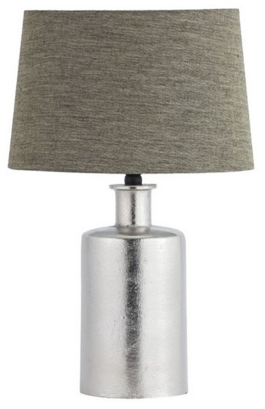 Table Lamp with Shade - 30cm (Lamp - Nickel / Shade - South Linen)