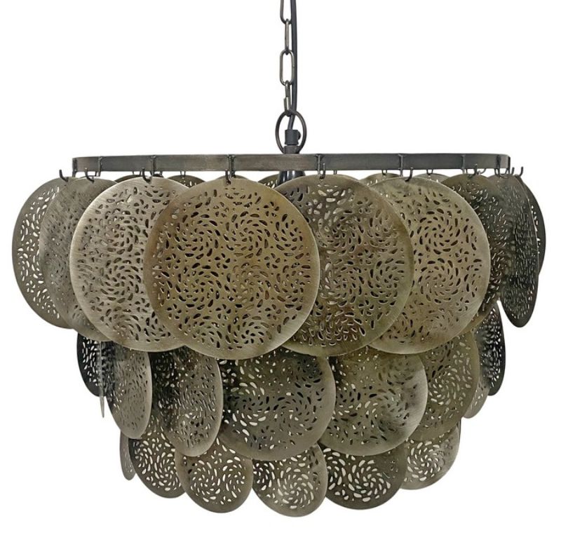 Antique copper hanging pendant light, 410mm x 360mm, blends vintage charm with modern elegance for stylish home decor.