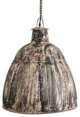 Rustic 41cm hanging lamp featuring a worn metal finish in warm brown tones, perfect for vintage or industrial decor.