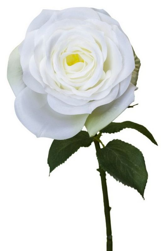 Lifelong White Rose Spray, 670mm long, realistic silk flower perfect for home decor, weddings, and floral arrangements.