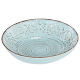 Rustic Fare 20cm bowl in duck egg blue, crafted from stoneware for elegant dining and charming decor. Microwave and dishwasher safe.