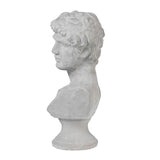 Large ceramic bust of a male head, elegantly designed for classic home decor, adding sophistication to any space.