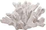 Stylish 23cm faux coral sculpture in white polyresin, perfect for coastal decor and enhancing any living space.