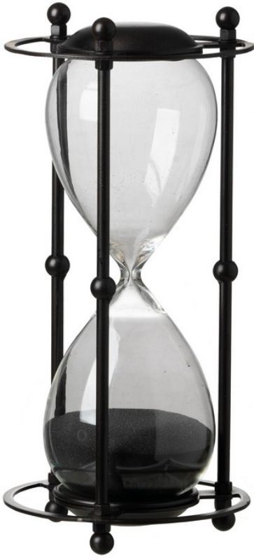 Hour Glass In Stand (1 Hour) Black