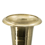 Large gold metal vase planter, 81cm tall, with a tapered wide mouth, perfect for floral displays or as a striking decor centerpiece.